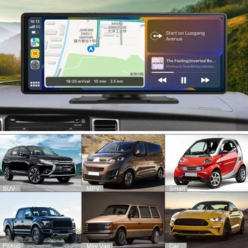 10,26-дюймовая Автомобильная видеорегистраторная камера на приборной панели FHD Android Dash Camera С GPS WiFi Зеркалом заднего вида, цифровым видеомагнитофоном с двойным объективом