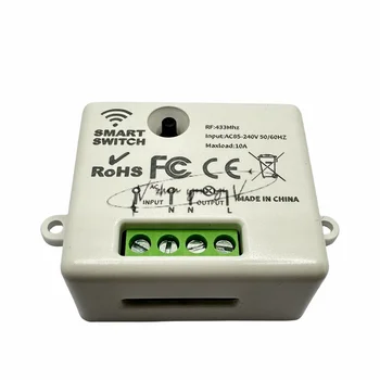 100% Новый высококачественный беспроводной пульт дистанционного управления RF mini intelligent switch без проводки RF433MHz пульт дистанционного управления