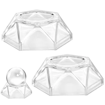 2 шт подставки для хрустальных шаров, геометрические прозрачные акриловые держатели для поделок из стеклянных сфер.