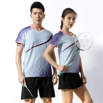 2023 Новая футболка для гольфа Поло Бадминтона с коротким рукавом Женская Мужская теннисная майка Майки для настольного тенниса волейбольные футболки