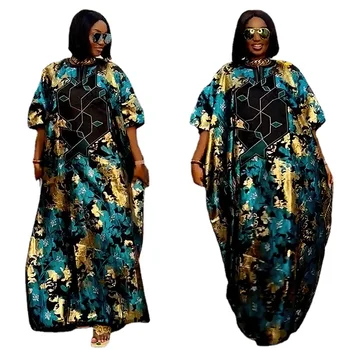 2023 Принт Африканское Платье-Бубу для Женщин, Элегантные Женские Свадебные Платья Для Вечеринок, Большие Размеры, Цветочные Дашики, Мусульманский Кафтан, Халат
