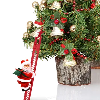 2023 Санта-Клаус Взбирается по лестнице Электрическая Кукла Санта-Клауса Рождественская Елка Подвесное Украшение Наружная Внутренняя Дверь Украшение стен