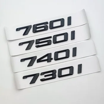 3d ABS Черный Багажник Автомобиля Буквы 730d 730i 740i 745i 750i 760i Логотип Эмблема Значок Наклейка Для BMW E38 E65 F01 F02 E66 Аксессуары