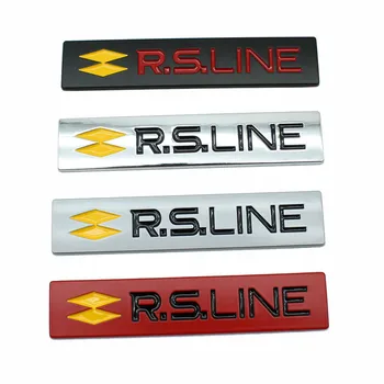 3D Металлический логотип RS Line, Эмблема заднего багажника, значок на боковом крыле, Автомобильная наклейка, наклейки для Renault Audi, Аксессуары для стайлинга автомобилей