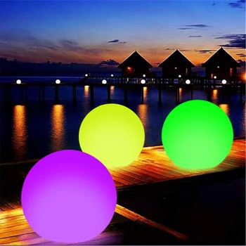 40 см Пляжный мяч для игры в бассейне со светодиодной подсветкой, 16 цветов, Светящийся Шар, Дистанционное Управление, Водонепроницаемые Спортивные Игрушки на открытом воздухе