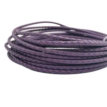 Aaazee Потертые Фиолетовые 4 мм Плетеные кожаные Боло-шнуры для изготовления ювелирных изделий