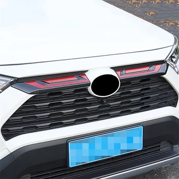 ABS Решетка радиатора Переднего бампера автомобиля, Решетки, Планки, наклейки, аксессуары для Toyota RAV4 2019-2021 2022 RAV 4 XA50 Hybrid