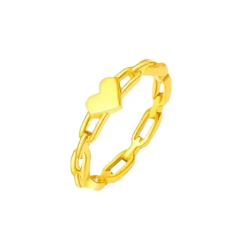 Austyn Изысканные кольца с сердечками для женщин, женские украшения, прямоугольное кольцо на палец из нержавеющей стали золотого цвета, подарок для нее