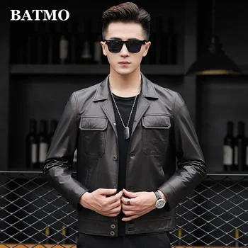 BATMO 2024, весенние мужские куртки из натуральной кожи, овчина, большие размеры S-XXXL