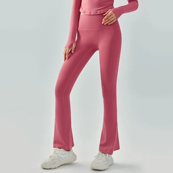 INLUMINE, Новый стиль, расклешенные леггинсы для йоги, женские брюки-клеш с высокой талией, подтягивающие бедра, спортивная уличная одежда, широкие брюки