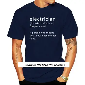 Kaus Pria Perbaikan Tukang Listrik-Listrik/Hadiah/Lucu-13 Warna Katun Unik Lengan Pendek Kaos Leher-o