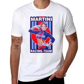 Martini Racing Pin Up Футболка, одежда в стиле хиппи, черные футболки, корейская модная футболка для мужчин