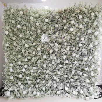 SPR Высококачественный 3D декор для дома, украшения ресторанов и свадебных церемоний, тканевая стена из искусственных красных роз