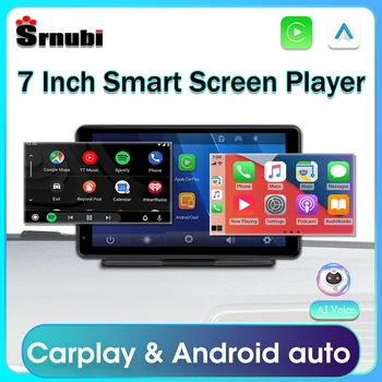 Srnubi Универсальное 7-дюймовое автомобильное радио, Мультимедиа, видео, беспроводной Carplay, Android, планшет с сенсорным экраном, смарт-монитор для Toyota KIA