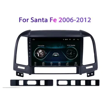 Автомобильный DVD Android 12 для Hyundai Santa Fe 2 2006-2013 Автомагнитола Мультимедийный плеер Поддержка GPS 5G DSP RDS Камера Carplay
