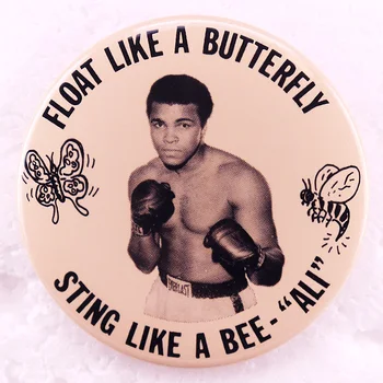 Американский профессиональный боксер и активист Мухаммед Али, значок на пуговицах, брошь на обратной стороне, булавки