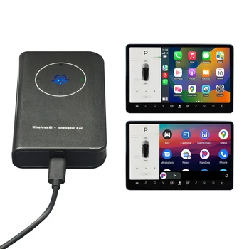 Беспроводной адаптер Bluetooth CarPlay для электромобилей Tesla Model 3 Y X S Auto с поддержкой ОС Android 11.0 и выше