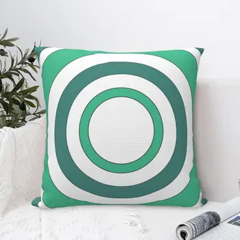 Бирюзово-мятно-зеленая Белая наволочка с рисунком мандалы, наволочка, чехол для подушки, домашний диван, автомобиль, декоративная подушка, декор, квадрат