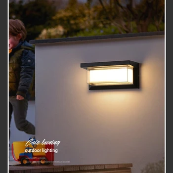 Водонепроницаемый светодиодный настенный светильник IP65, современный наружный влагостойкий настенный светильник, Садовое крыльцо, прихожая, домашнее бра, освещение
