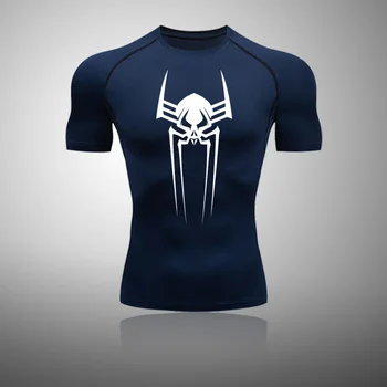 Высококачественная компрессионная мужская рубашка для тренировок и бега, дышащий летний топ, спортивная футболка для спортзала ММА, обтягивающая рубашка для бега