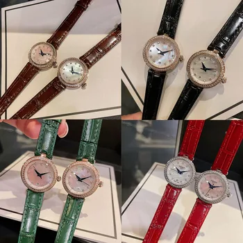 Высококачественные роскошные женские часы с полным бриллиантовым диском, усыпанные бриллиантами, ремешок из крокодиловой кожи, бесплатная доставка