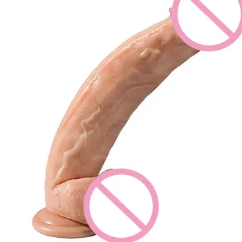 Гигантский фаллоимитатор из плоти, толстый огромный фаллоимитатор, экстремально большой реалистичный фаллоимитатор на присоске, секс-продукт для женщин (31 см)