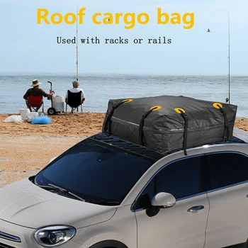 Грузовая сумка 600D для перевозки груза на крыше автомобиля, водонепроницаемая Универсальная багажная сумка, сумка-кубик для хранения 20 кубических футов для путешествий, кемпинга, автомобиля