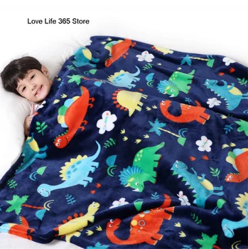 Детское фланелевое одеяло с динозавром для детей, одеяла для сна Для мальчиков и девочек, Рождественские подарки, Кровать для пикника, диван, кресло на весь сезон