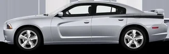 Для (2шт) шипов на заднюю четверть Виниловые графические наклейки в полоску для Dodge Charger с 2011 по 2014 год