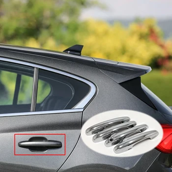 Для Ford Focus 2019 2020 2021 ABS Хром/углеродное волокно, защита двери автомобиля, Украшение ручки, отделка крышки, Аксессуары для стайлинга автомобилей