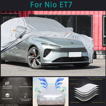 Для Nio ET7 210T Автомобильные чехлы с полной защитой от солнца и ультрафиолета, защита от пыли и снега, защита от града и шторма, автозащитный чехол
