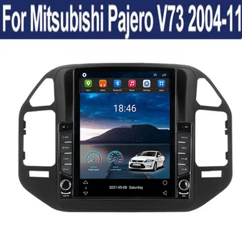Для Tesla Style 2 Din Android 12 Автомагнитола Mitsubishi Pajero V60 V68 V73 2004-2011 Мультимедийный Видеоплеер GPS Стерео Камера