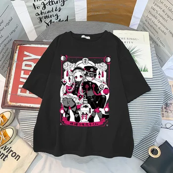 Женская футболка с комиксами ужасов, связанная с туалетом, футболка Ханако Кун, футболки оверсайз с готическим рисунком аниме Харадзюку, мужская футболка футболка