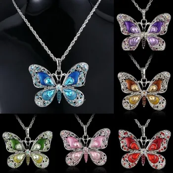 Женское модное ожерелье Delysia King в европейском и американском стиле в стиле ретро с разноцветной бабочкой