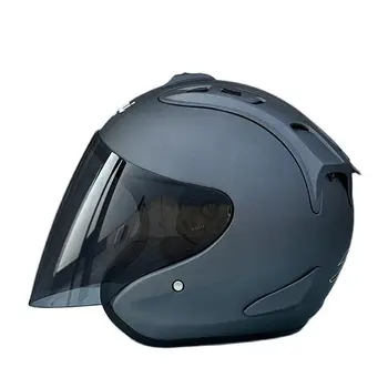 Защитный мотоциклетный шлем для гонок, летний сезон, защитный шлем с одной линзой, женский и мужской Ram4 SZ, матово-серый полушлем, одобренный ЕЭК