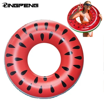 Кольцо для плавания с Арбузом, Большой красный Многоразмерный поплавок для бассейна для взрослых, Износостойкое Резиновое кольцо, трубка для плавания, игрушки для бассейна