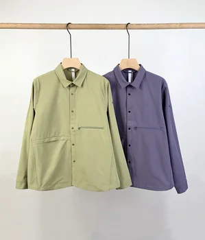 Легкий пиджак в стиле рубашки, стильное сочетание цвета и функциональной ткани, с функцией увлажнения