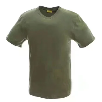 Летние мужские футболки из чистого хлопка с коротким рукавом, камуфляжные военные уличные футболки