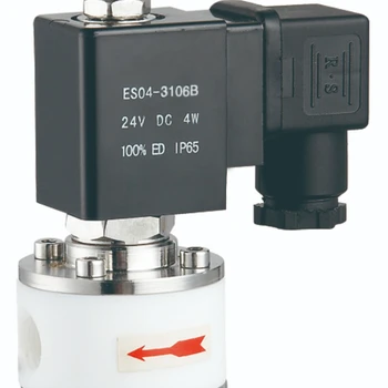 Материал ZCF-15 PTFE, антикоррозийный электромагнитный клапан, химическая среда