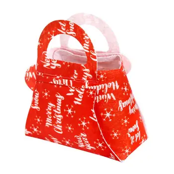 Милая сумка для рождественских подарков для детей, праздничные рождественские сумки-тоут, складные рождественские элементы для создания праздничного образа для детей