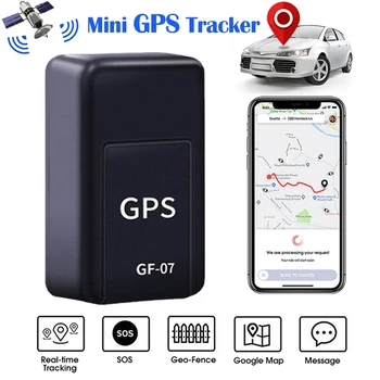 Мини-GPS-трекер GF-07 с длительным режимом ожидания, магнитный трекер, локаторное устройство, диктофон для системы определения местоположения автомобиля/ человека, защита от потери
