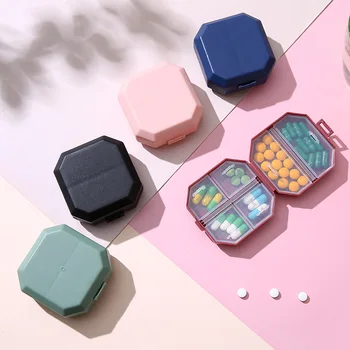 Мини портативный органайзер для таблеток с 6 Сетчатыми отделениями Дорожная коробка для таблеток в скандинавском стиле, коробки для лекарств, аптечка