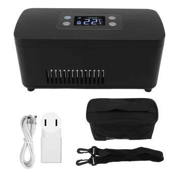 Мини-холодильник-охладитель инсулина, USB-порт для зарядки, легкий портативный холодильник-охладитель инсулина из АБС-алюминия, хранящийся в автомобиле
