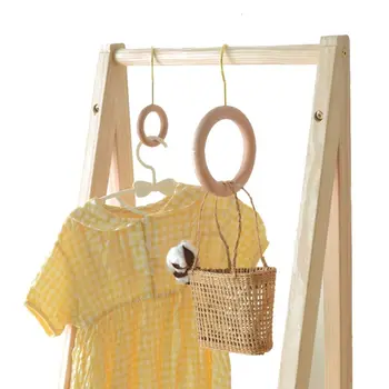 Многофункциональная кольцевая форма из массива дерева в скандинавском стиле, вешалка для сумок, вешалка для шарфов, крючок для магазина одежды, Организация дома