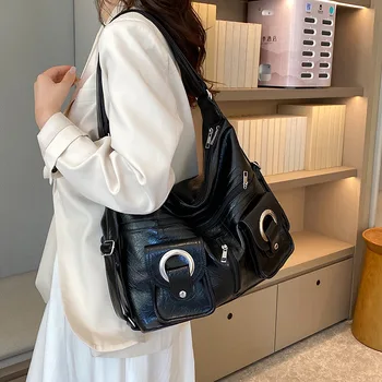 Модная сумка через плечо из искусственной кожи, женская сумка дизайнерского бренда, сумка-тоут большой емкости, женские сумки через плечо для поездок на работу, рюкзак