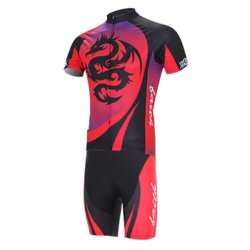 Мужская велосипедная одежда для катания на горных велосипедах, комплект из джерси для велоспорта, короткий рукав, быстросохнущие дышащие велосипедные топы, шорты на силиконовой подушке