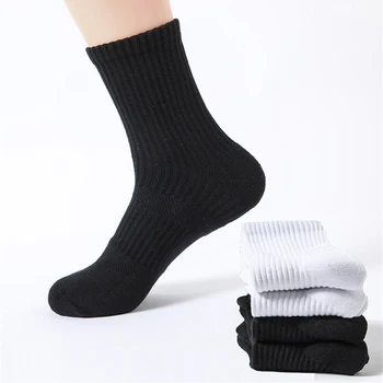 Мужские длинные носки однотонных цветов, влагостойкие, устойчивые к запахам, толстые длинные носки, удобные спортивные носки для бега