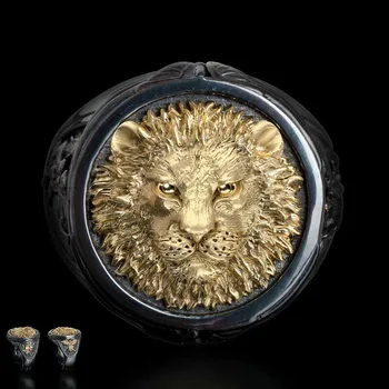 Мужское модное кольцо со львом в виде животного для мужской свадьбы