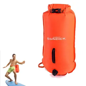 Надувной плавательный буй Drybag Для пловцов водных видов спорта, Буксировочный поплавок для пловцов, Водонепроницаемая подушка безопасности для плавания, сумки для хранения
