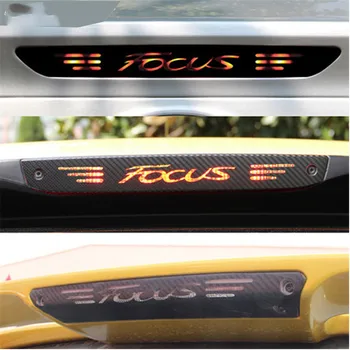 Наклейки из углеродного волокна для Ford Focus 2005-2017, задний Высоко Установленный Стоп-сигнал, Аксессуары для стайлинга автомобилей